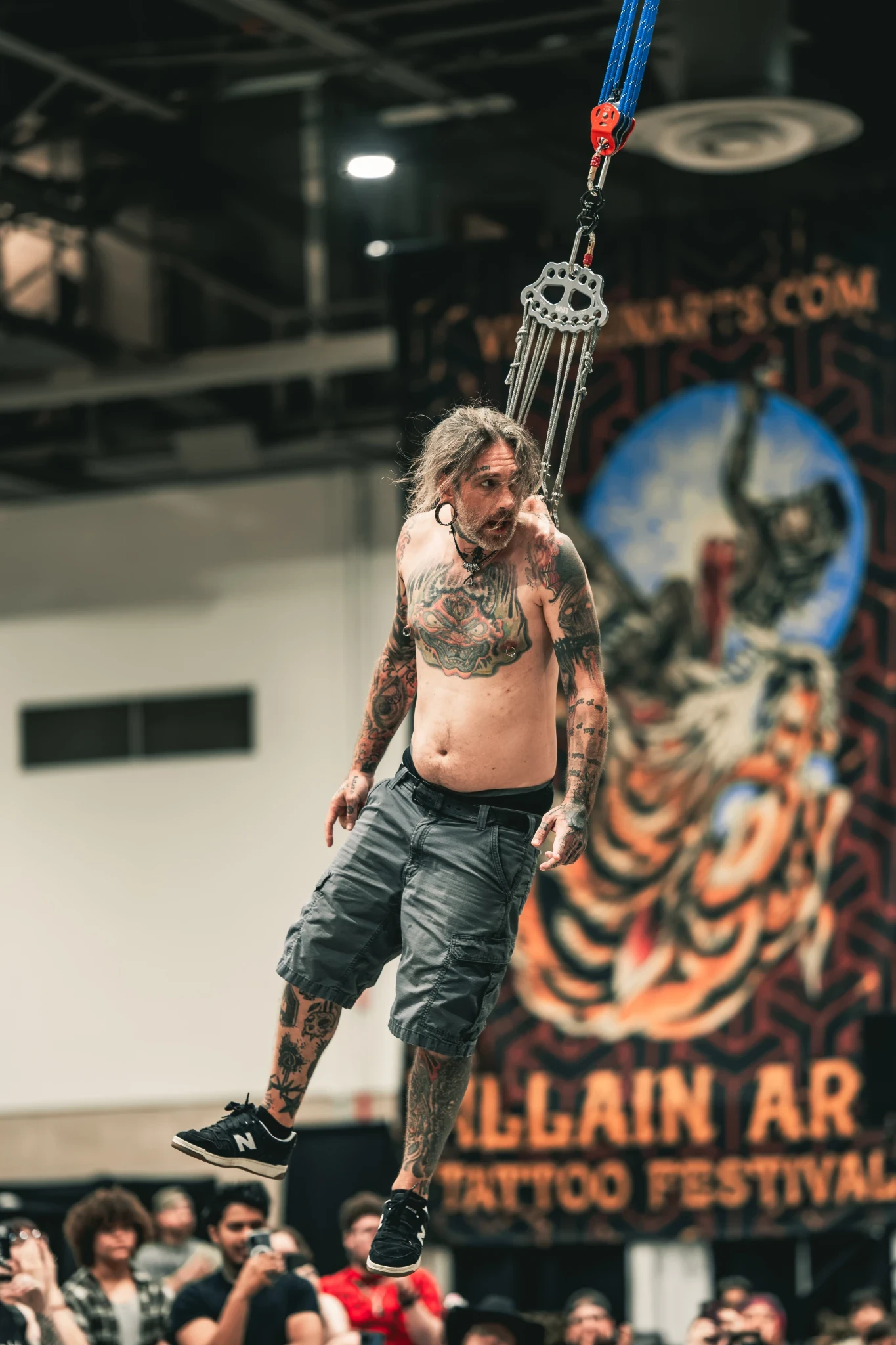 Body suspension and tattoo culture photograph, Cenobyte Suspension Convention