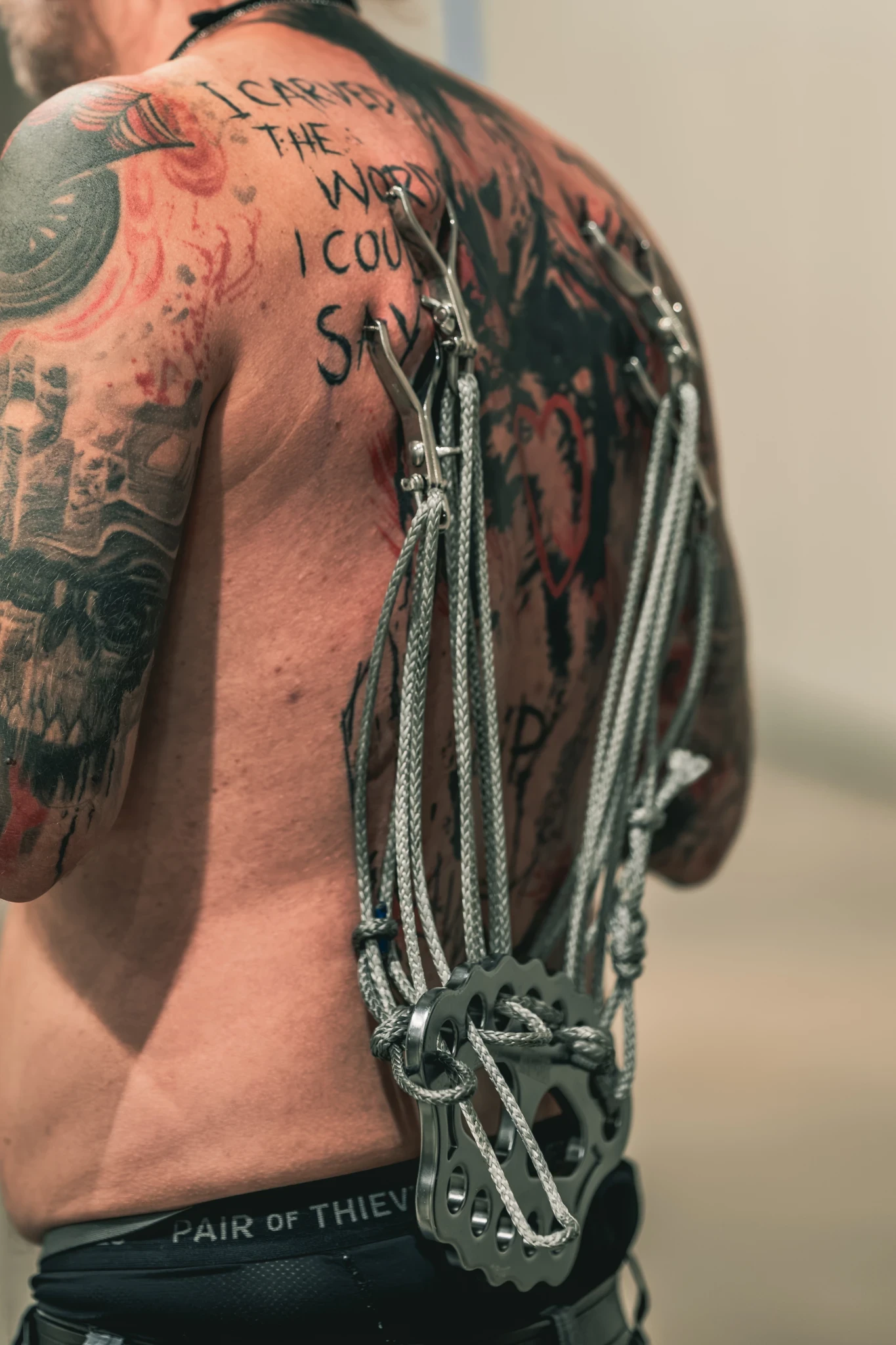 Body suspension and tattoo culture photograph, Cenobyte Suspension Convention